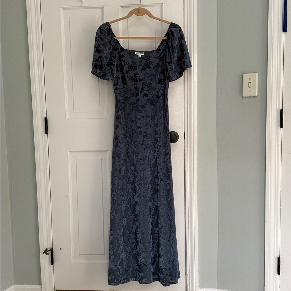 Baltic Born Navy Blue Floral Maxi Dress